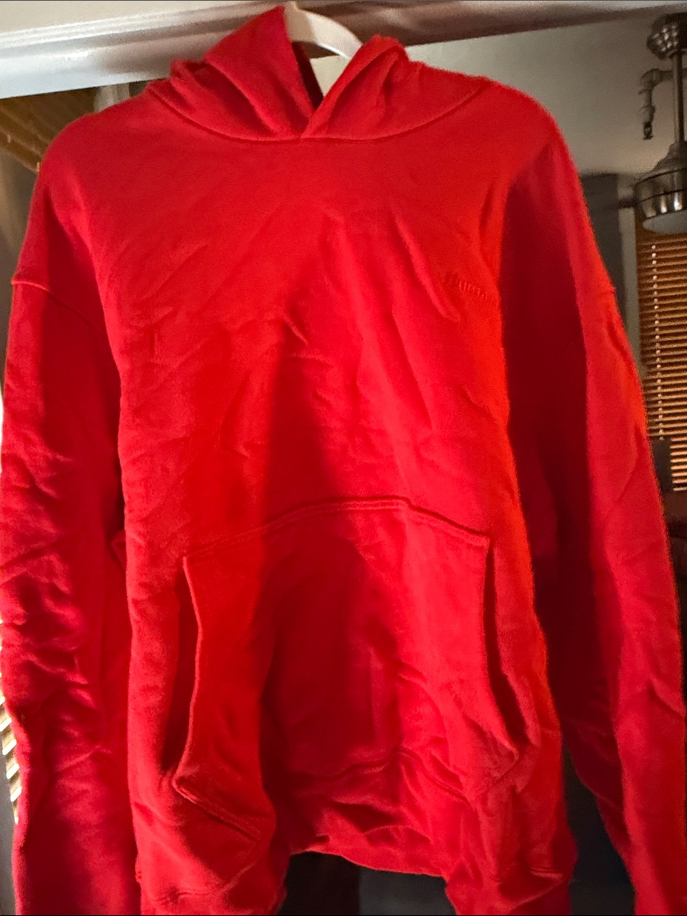 adidas Red Hooded Sweatshirt